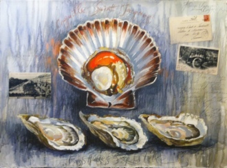 Des coquilles St Jacques  et les Huîtres из серии «Путешествие гурмана»