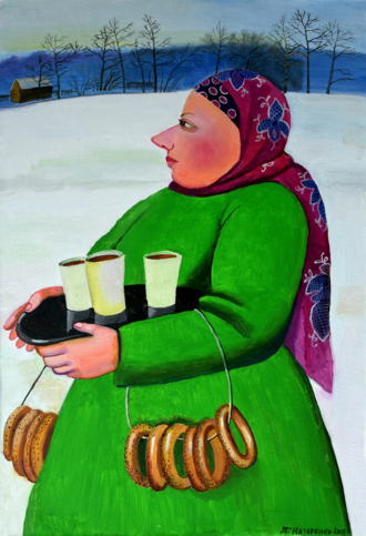 Баба с бубликами