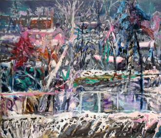 Река замёрзла. 