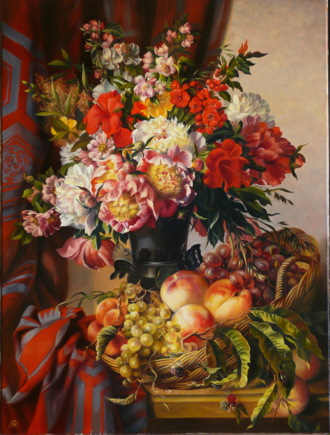  цветы с персиками