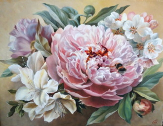  Цветы  и пионы 