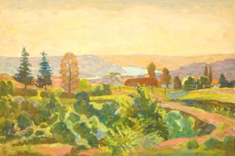 ,,Раннее утро над Окой,,