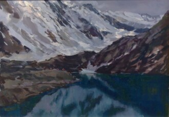 Голубое озеро и вечные льды Актру.