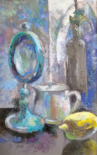 Натюрморт с бирюзовыми часами