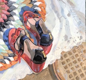 Лаковые босоножки