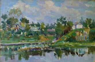 Мостик в Измалкове. Этюд к картине