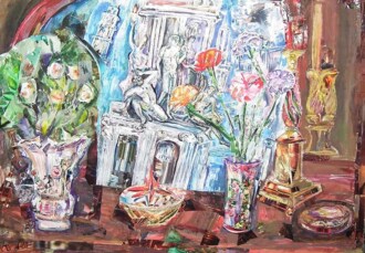 Зазеркалье. Натюрморт с цветами