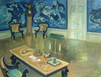 Эскиз декораций к телеспектаклю 