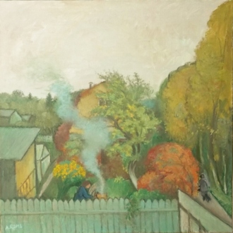 Осенью на даче.