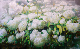 Пейзаж с цветами 