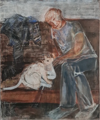 Разговоры с белым котом. На диване