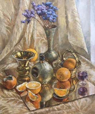 Оранжевое на золотом