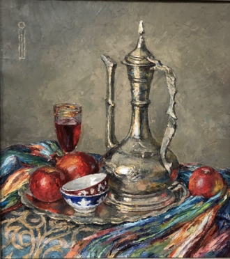 Натюрморт с серебряным кувшином