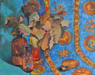 натюрморт с сухими листьями