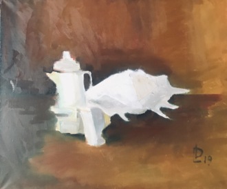 Натюрморт с кувшином и раковиной