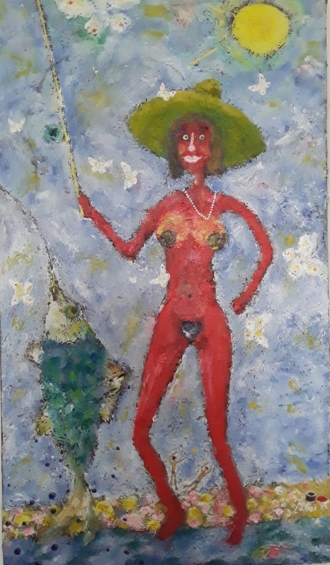 Бухгалтер Соня на рыбалке. 