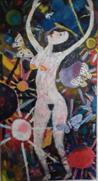 Туманность Андромеды в лучах собственных звёзд или просто счастливая женщина. 