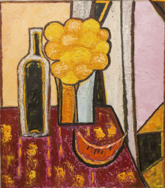 Натюрморт с черной бутылкой