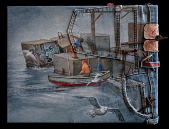 Рыбаки зимой.