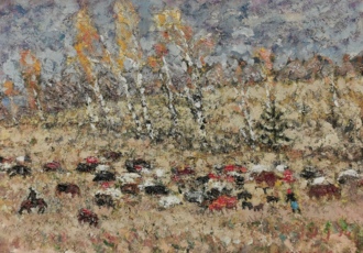 Пейзаж с коровами