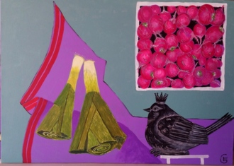 натюрморт с каменной птицей