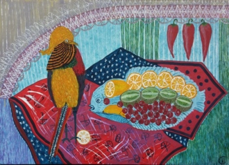 натюрморт с королевским фазаном