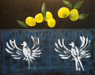 натюрморт с мандаринами