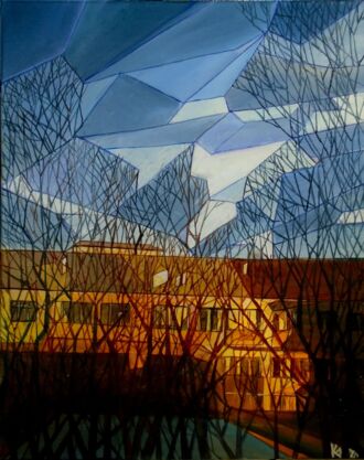 Осень. Закат.  