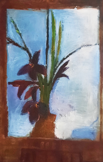 Ирисы на окне