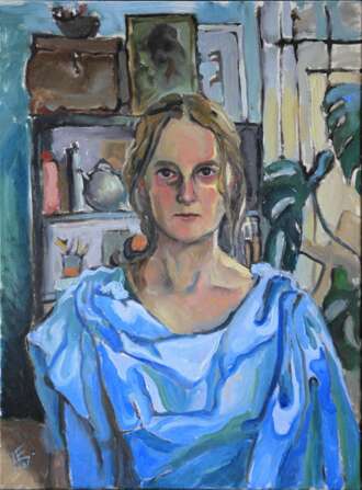 Голубой атлас (автопортрет)