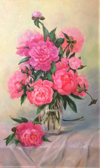 Розовые пионы