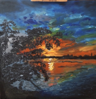 Закат на Волге