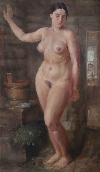 Натурщица в бане