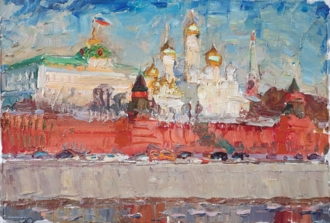 Москва- река. Вид на Кремль.