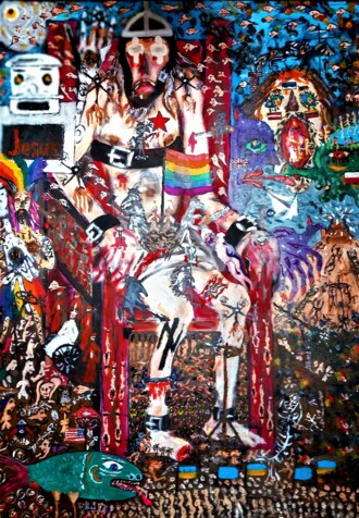 Флешмоб.  Казнь на электростуле Спасителя.