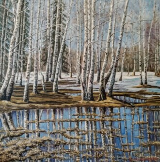 Лесное озеро, апрель