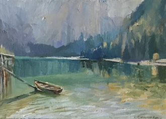 Лодка на озере Брайес 