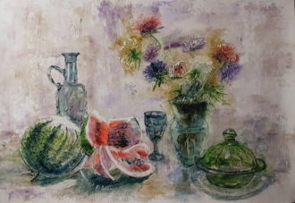 Натюрморт с арбузами