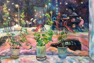 Снег и герани