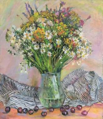 букет с черешней