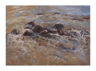 Вечер на речке. Этюд. 