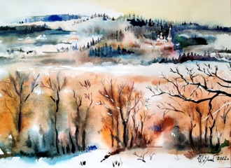 Вид на реку Ока и церковь Вознесения Господня 