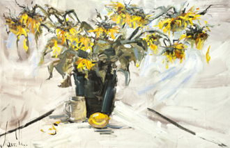 Осеннее солнце. 2023.Холст ,масло .110 *150. 