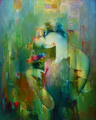 Девушка с цветами.