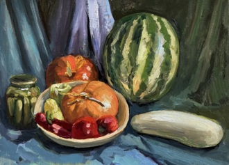 Натюрморт с арбузом
