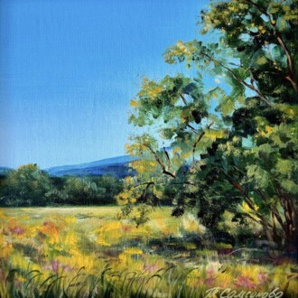 Летний пейзаж с деревом