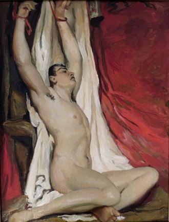 Копия картины Уильями Этти «Обнаженный со связанными руками»