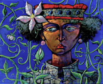 Девушка с цветком