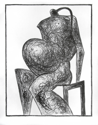 Ожидание, литография, 50 х 40, 2024