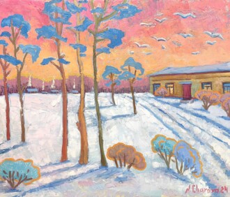 Зимний закат. Художка.